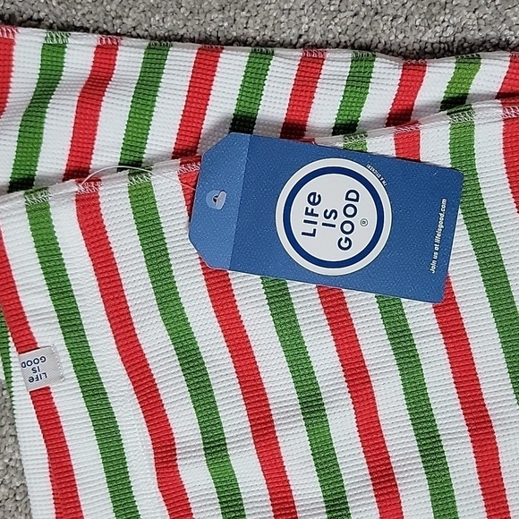 NWT Life is Good Men's ribbed stripped Christmas pajama bottoms - Picture 2 of 7